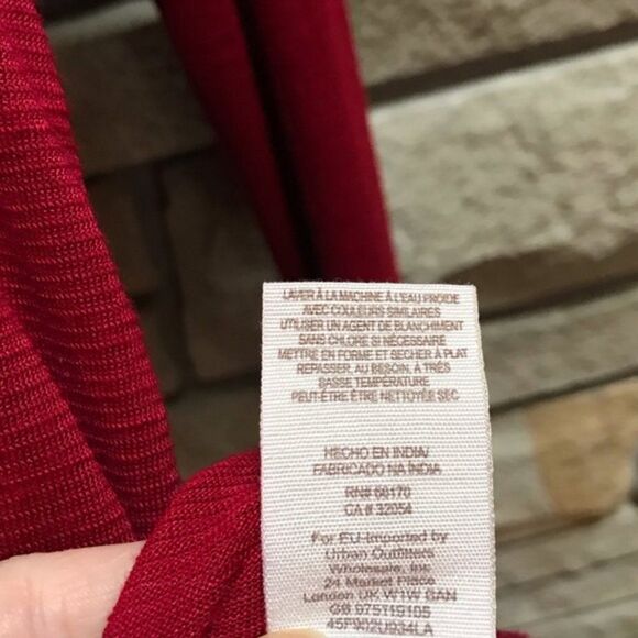 Free People Gatsby Top Embroidered Mesh Maroon Red Medium - Picture 8 of 15